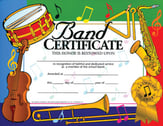 MUSIC ACHIEVEMENT CERTIFICATE BAND PRIMARY COLOR TRIM